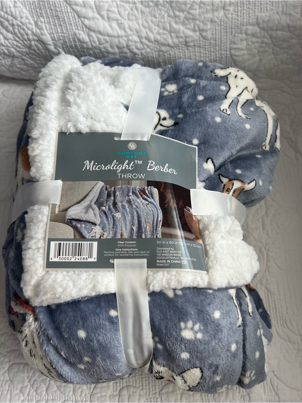 Brand New Microlight Berber Throw Plush & Super Soft W/Precious Dogs 50x60”
